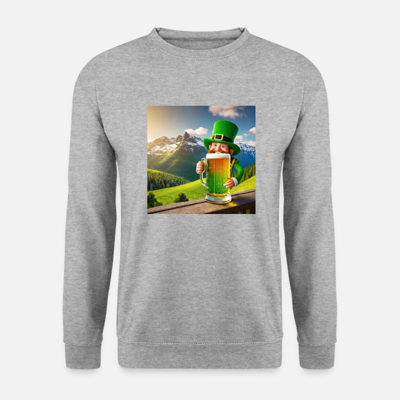 St. Patrick's Day - Unisex Pullover - Weißgrau meliert