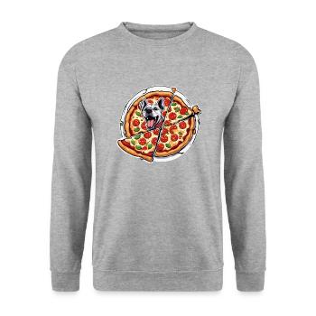 Pizza / Fast Food / Italian / Margherita - Unisex Sweatshirt - salt & pepper - Front - Alina (178cm) & Michal (187cm)