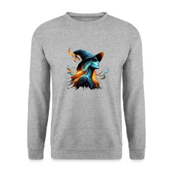 The Witch | female archetype - Unisex Sweatshirt - salt & pepper - Front - Alina (178cm) & Michal (187cm)