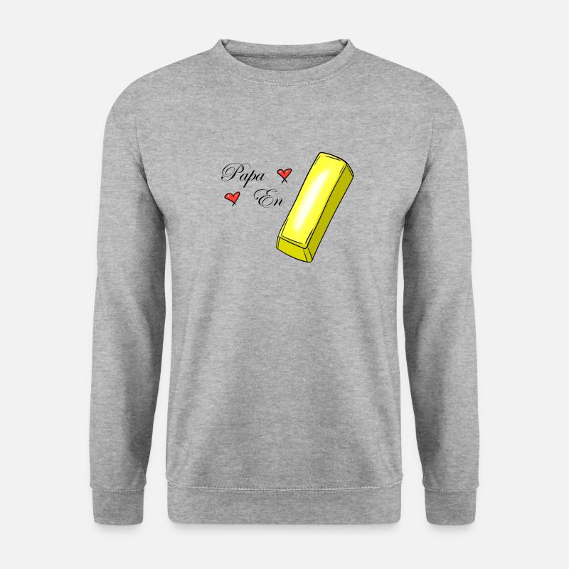 Goldener Papa - Unisex Pullover - Weißgrau meliert