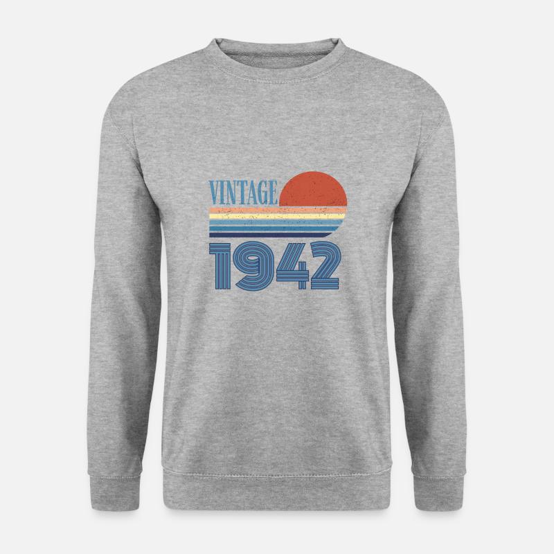 Jahrgang 1942 - Unisex Pullover - Weißgrau meliert