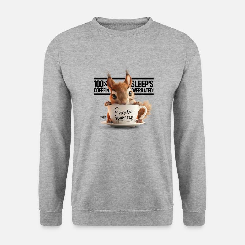 Espresso selber machen - Unisex Pullover - Weißgrau meliert