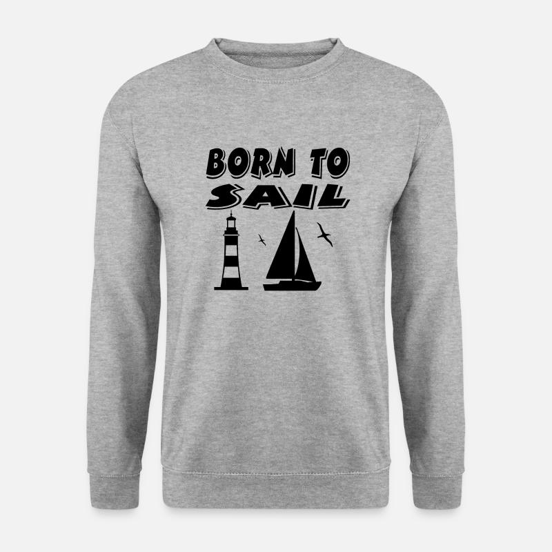 Segeln - Unisex Pullover - Weißgrau meliert