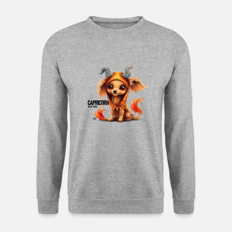 Steinbock Welpe - Unisex Pullover - Weißgrau meliert