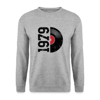 Millésime 1979 - Sweat-shirt Unisexe - gris chiné - Devant - Alina (178cm) & Michal (187cm)