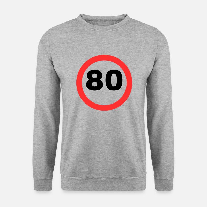 80 - Unisex Pullover - Weißgrau meliert