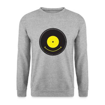 Have a nice vinyl day - Unisex Pullover - Weißgrau meliert - Vorne - Alina (178cm) & Michal (187cm)