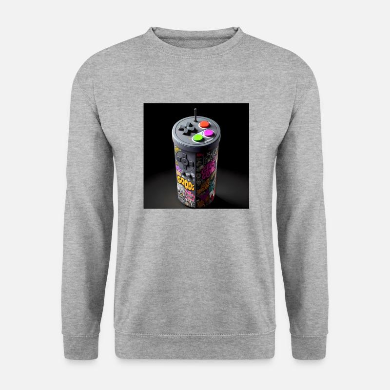 Joystick 10 - Unisex Pullover - Weißgrau meliert