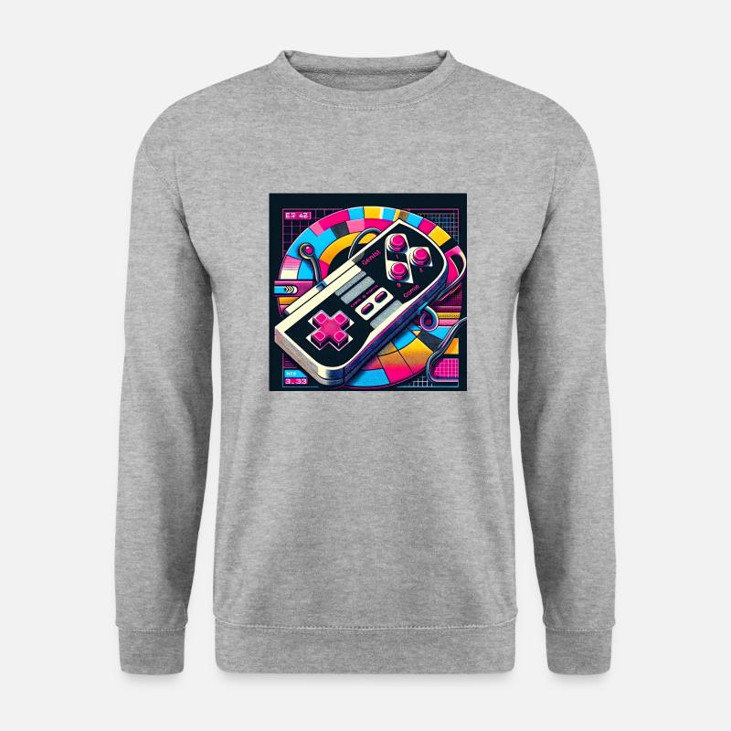 Joystick 3 - Unisex Pullover - Weißgrau meliert
