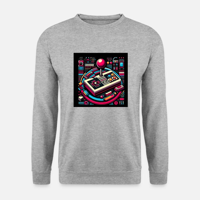 Joystick 2 - Unisex Pullover - Weißgrau meliert
