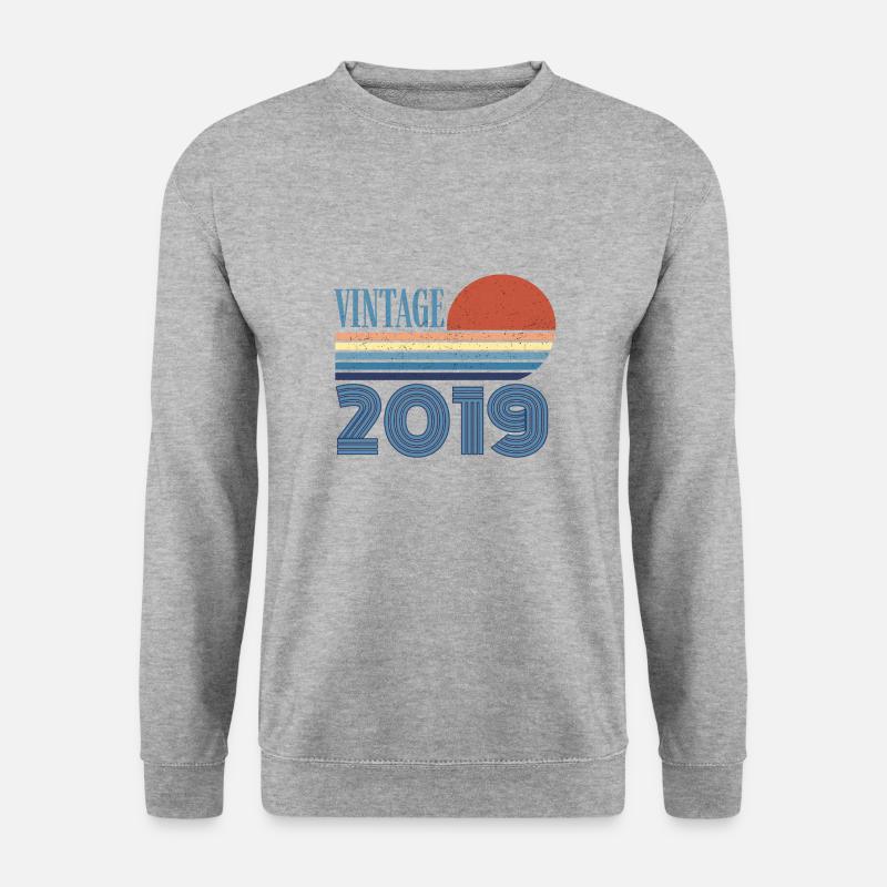 Jahrgang 2019 - Unisex Pullover - Weißgrau meliert
