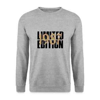 Millésime 1987 - Sweat-shirt Unisexe - gris chiné - Devant - Alina (178cm) & Michal (187cm)
