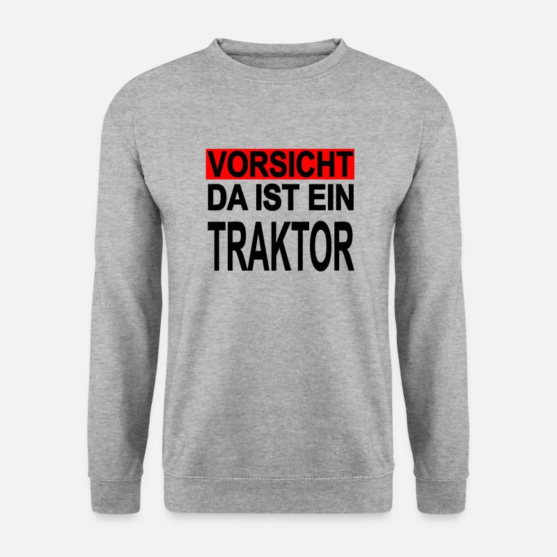 Traktor - Unisex Pullover - Weißgrau meliert
