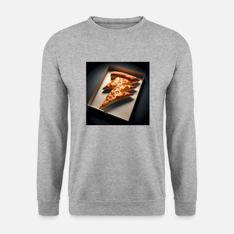 Rayo Pizza - Unisex Pullover - Weißgrau meliert