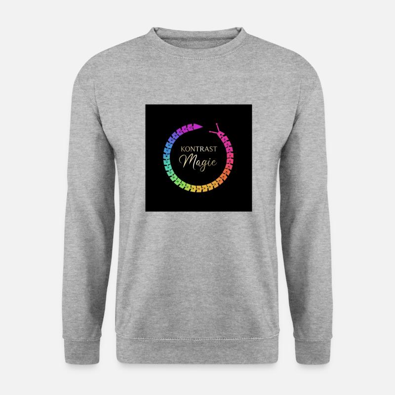 Kontrastlogo 2 - Unisex Pullover - Weißgrau meliert