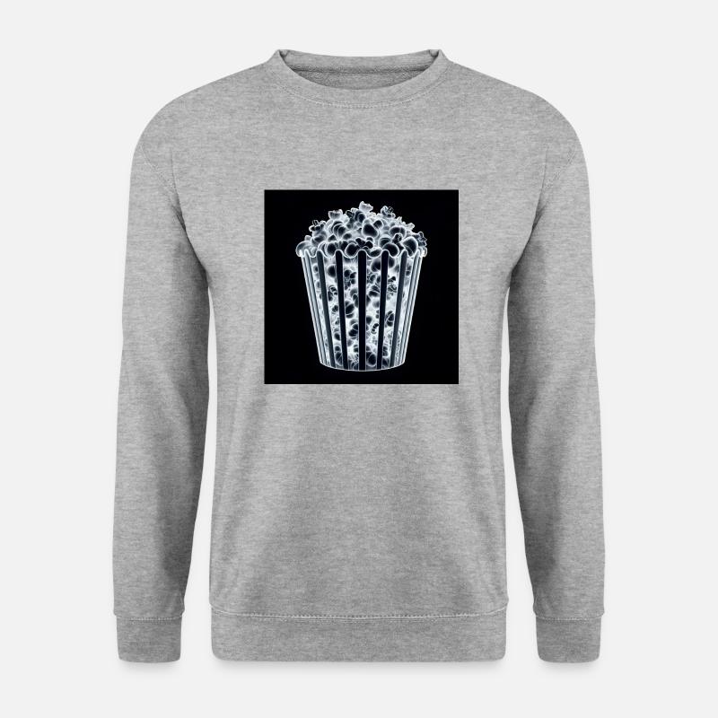 Ray X Popcorn - Unisex Pullover - Weißgrau meliert