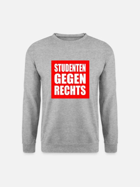 Studenten gegen rechts - Unisex Pullover - Weißgrau meliert