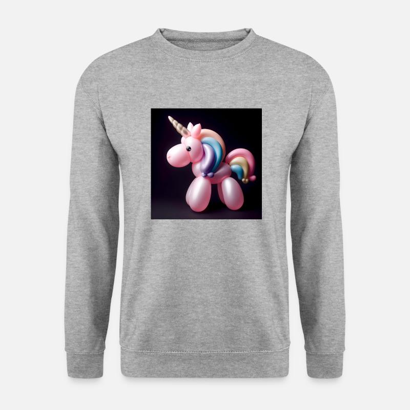 Boom Unicorn - Unisex Pullover - Weißgrau meliert