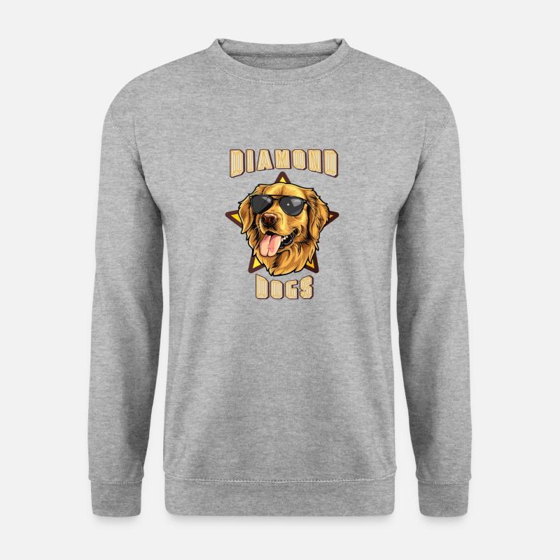 Diamond dogs - Unisex Pullover - Weißgrau meliert