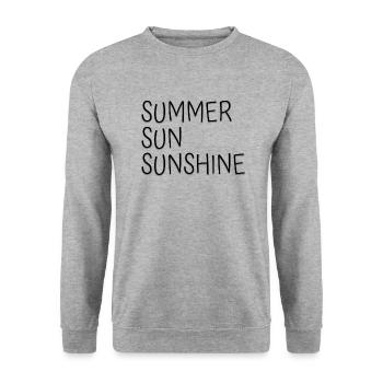 Soleil d’été Soleil Sommer Sonne Sonnenschein - Sweat-shirt Unisexe - gris chiné - Devant - Alina (178cm) & Michal (187cm)