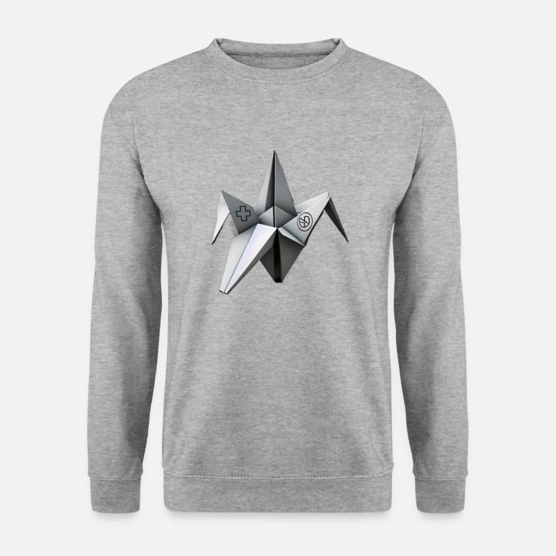 Free Origami - Unisex Pullover - Weißgrau meliert