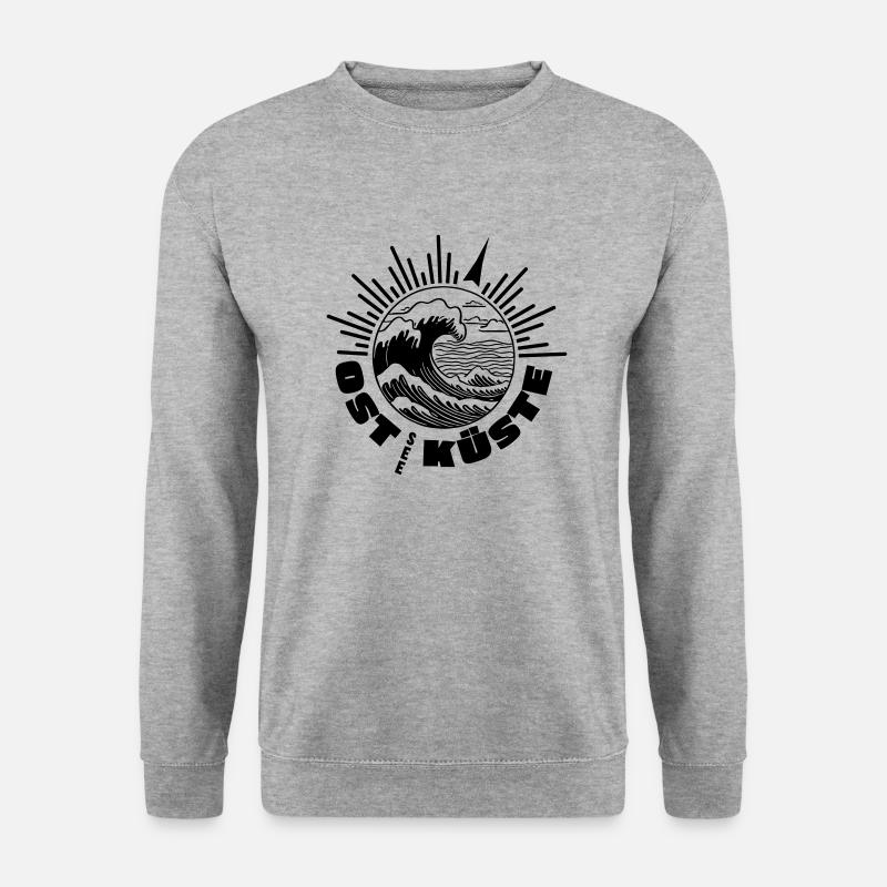 OstseeKueste surf - Unisex Pullover - Weißgrau meliert