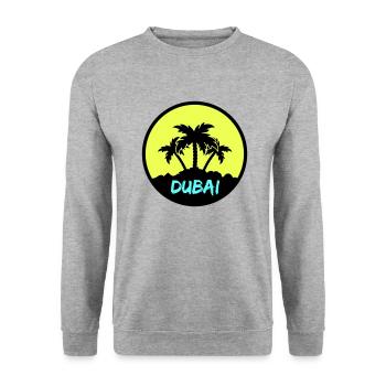 dubai - Unisex Pullover - Weißgrau meliert - Vorne - Alina (178cm) & Michal (187cm)