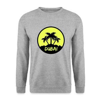 dubai - Unisex Pullover - Weißgrau meliert - Vorne - Alina (178cm) & Michal (187cm)