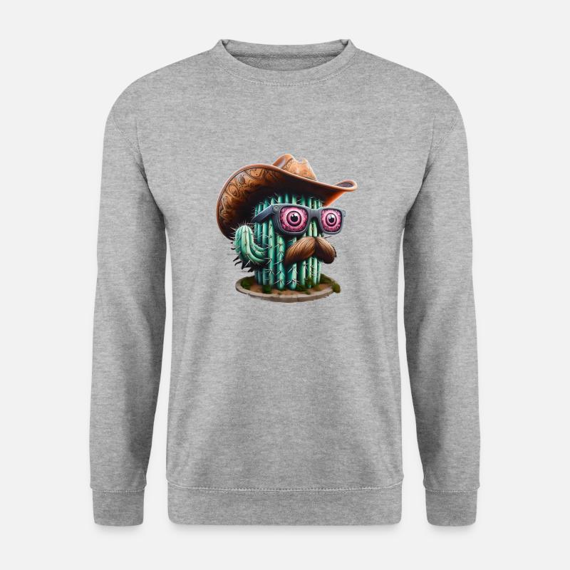 CowTus - Unisex Pullover - Weißgrau meliert