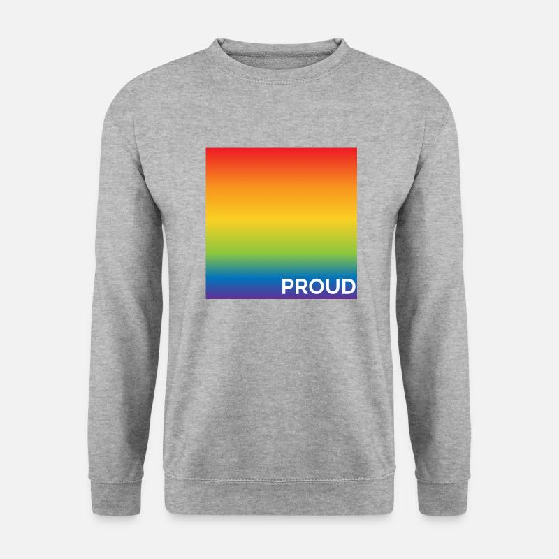 Rainbow Pride Flag - Unisex Pullover - Weißgrau meliert