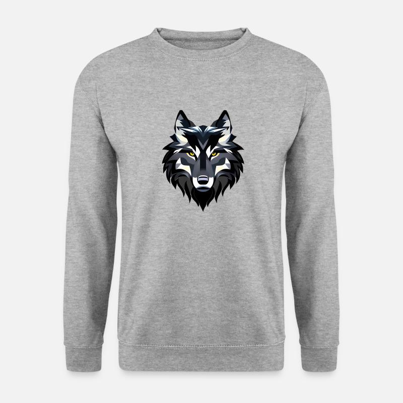 Wolf - Unisex Pullover - Weißgrau meliert
