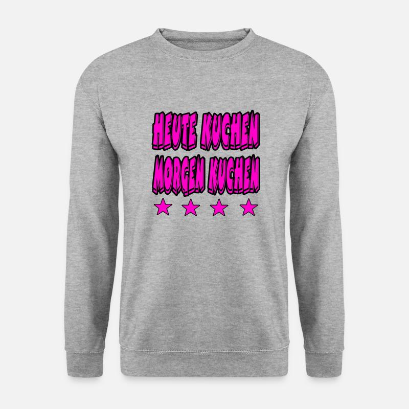 Kuchen - Unisex Pullover - Weißgrau meliert