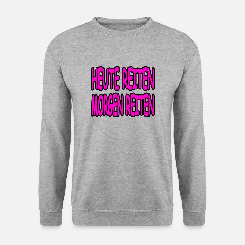 Reiten - Unisex Pullover - Weißgrau meliert