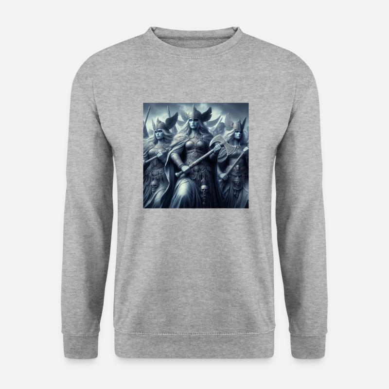 Walküren kommen - Unisex Pullover - Weißgrau meliert