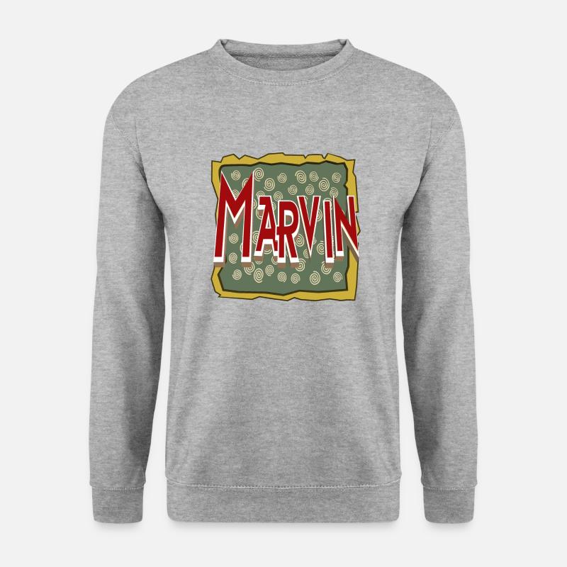 marvin - Unisex Pullover - Weißgrau meliert