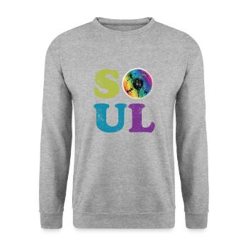 Âme vintage - Sweat-shirt Unisexe - gris chiné - Devant - Alina (178cm) & Michal (187cm)