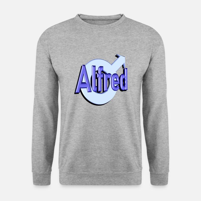 alfred2 - Unisex Pullover - Weißgrau meliert