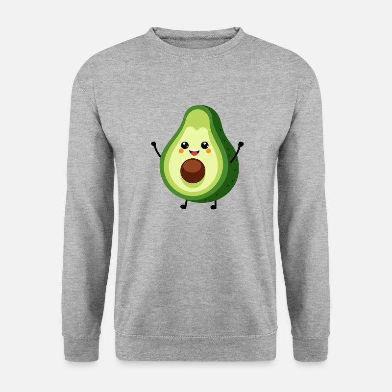 Avocado - Unisex Pullover - Weißgrau meliert
