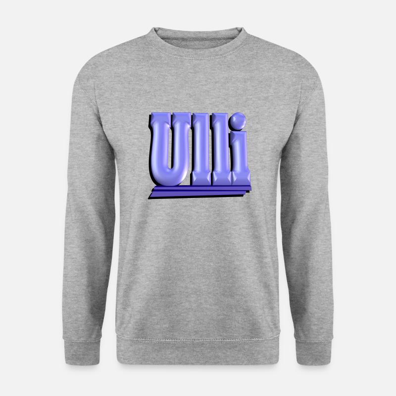 Ulli2b - Unisex Pullover - Weißgrau meliert
