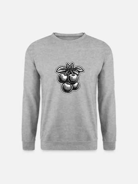 Lebensmittel / Obst / Markt / Vitamine / Design - Unisex Pullover - Weißgrau meliert