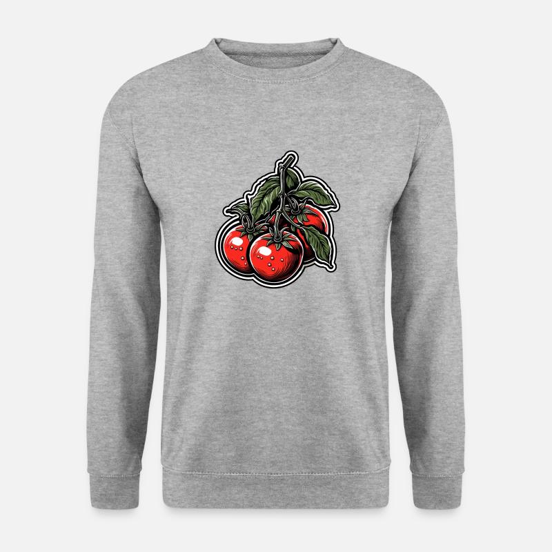 Lebensmittel / Gemüse / Markt / Vitamine / Design - Unisex Pullover - Weißgrau meliert