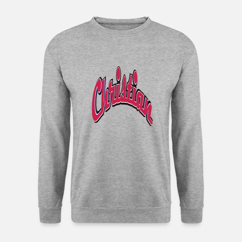 christian2b - Unisex Pullover - Weißgrau meliert