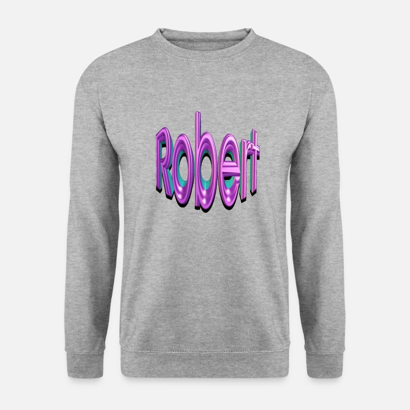 robert2 - Unisex Pullover - Weißgrau meliert