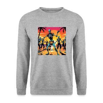 dancing at sunset - Unisex Sweatshirt - salt & pepper - Front - Alina (178cm) & Michal (187cm)