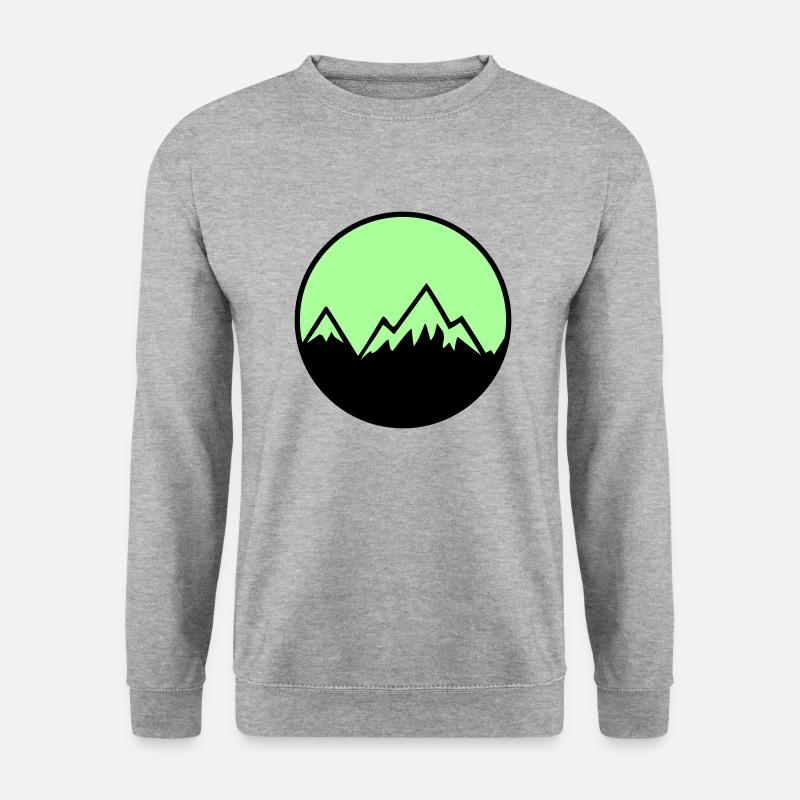 mountains - Unisex Pullover - Weißgrau meliert