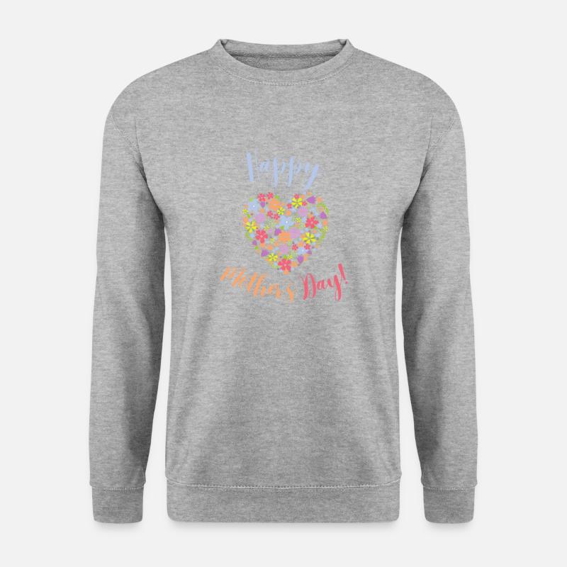 Happy Mothers Day - Unisex Pullover - Weißgrau meliert