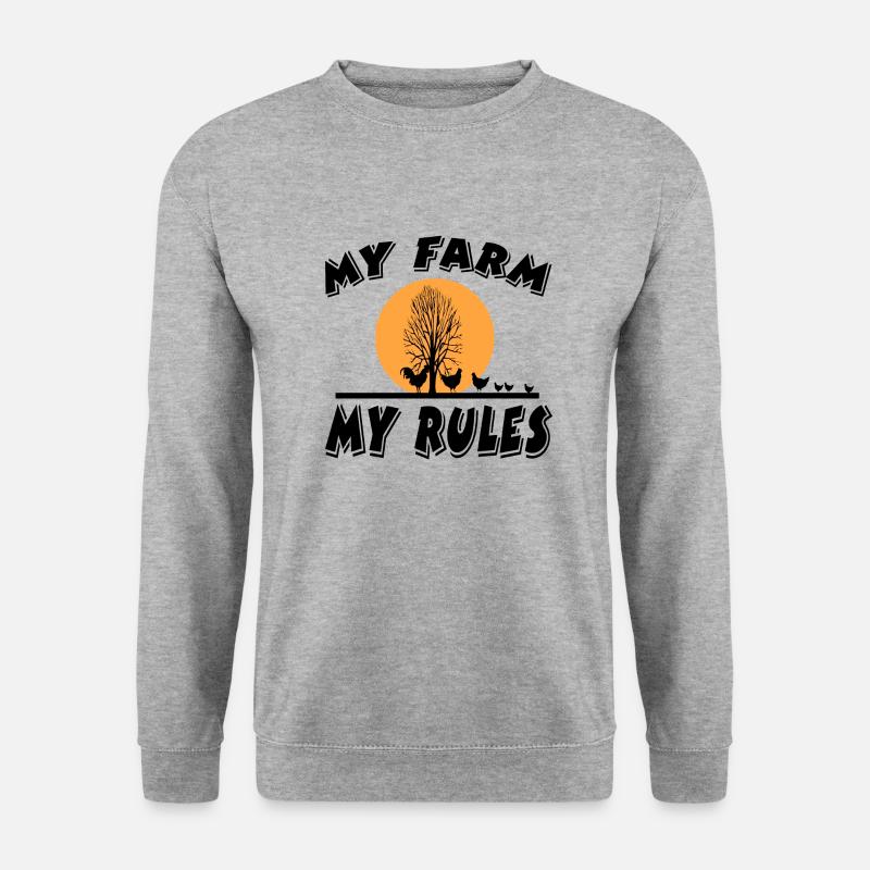Bauernhof - Unisex Pullover - Weißgrau meliert