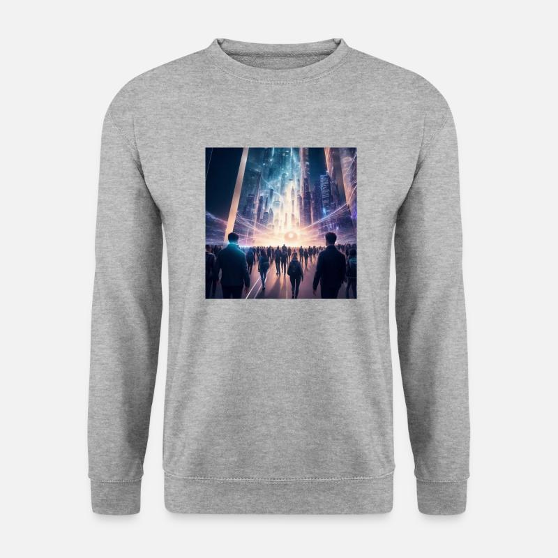 VOROS - Unisex Pullover - Weißgrau meliert