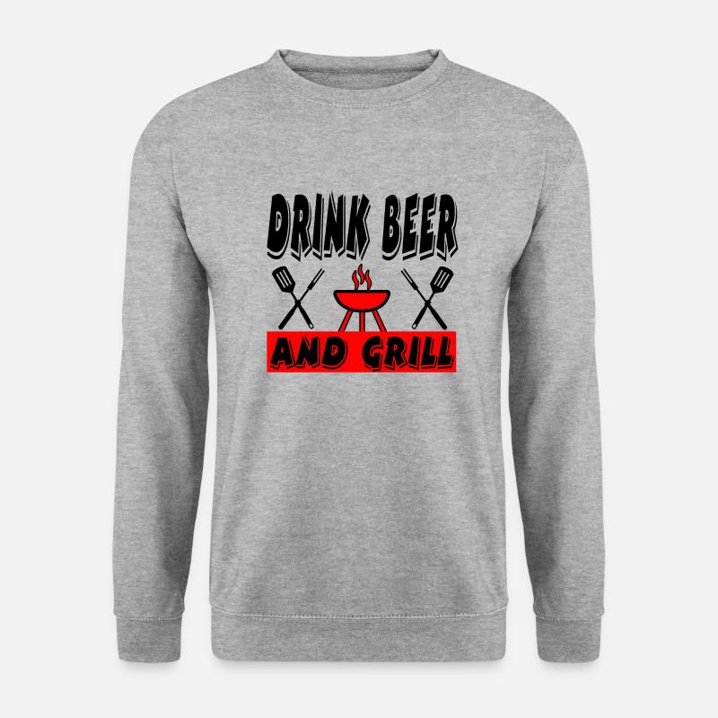 Bier - Unisex Pullover - Weißgrau meliert