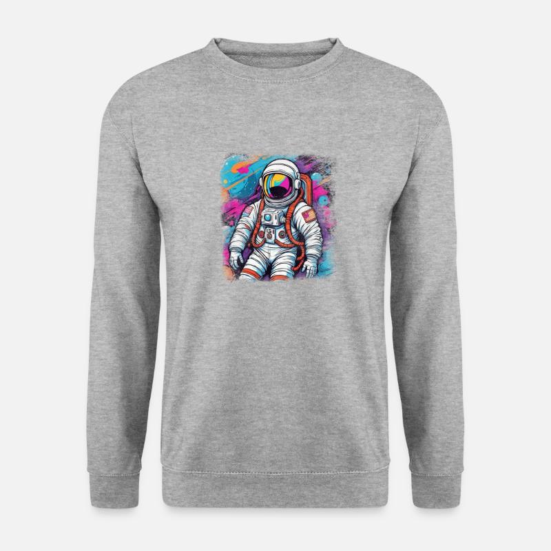 Astronaut - Unisex Pullover - Weißgrau meliert